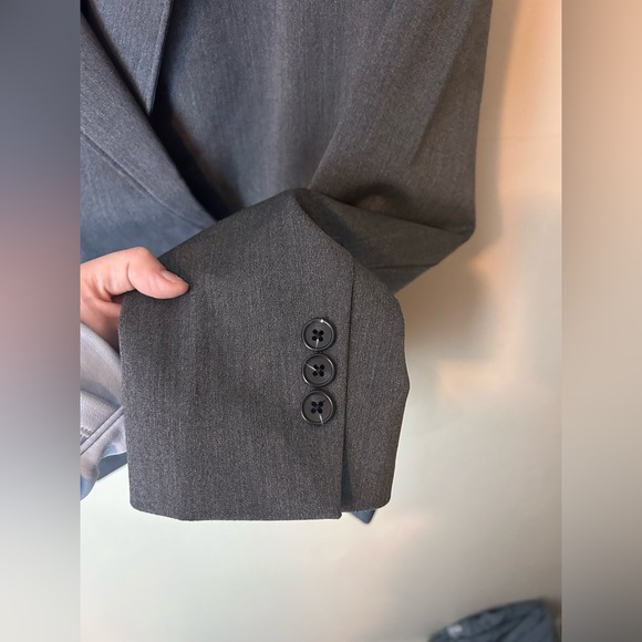 NWT The Drop Liza Relaxed Double Breasted Blazer, Heather Grey, Size M Chic - Picture 8 of 10